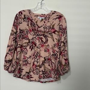 Chicos Top, 3/4 Sleeve, Gathered Sleeves, size 1 (8)